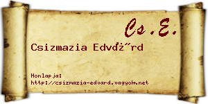 Csizmazia Edvárd névjegykártya